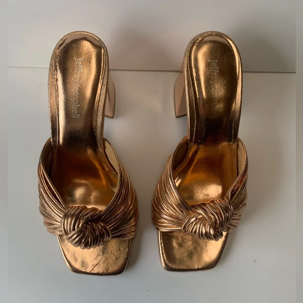 Jeffrey Campbell Metallic Bronze Heels - Picture 8 of 11